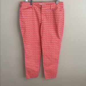 Old Navy Coral fish Print pixie pants size 10